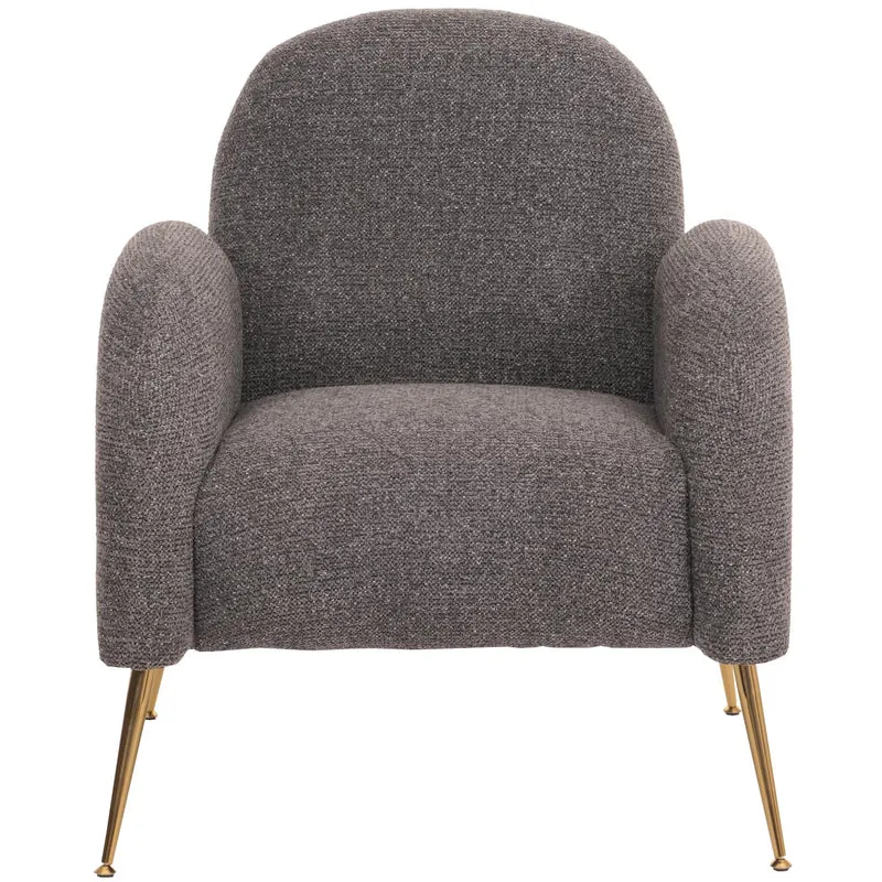 Fauteuil lounge cocktail rétro tissu chenille gris foncé rembourrage extra épais de 22 cm 04_0006859