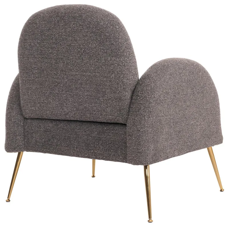 Fauteuil lounge cocktail rétro tissu chenille gris foncé rembourrage extra épais de 22 cm 04_0006859