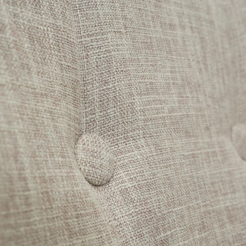 Chaise de salle à manger avec accoudoir siège rotatif réglable en hauteur métal textile crème 04_0006345