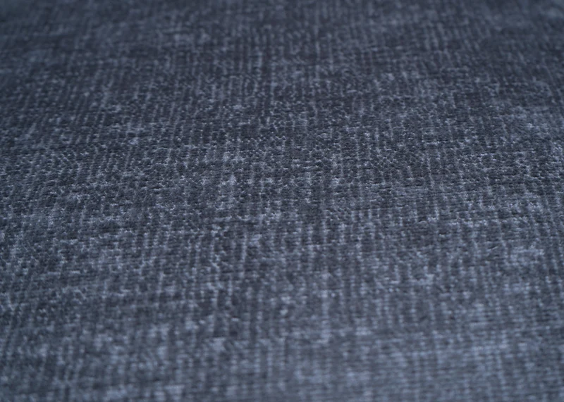 Chaise de salle à manger x1 rembourrée avec accoudoir rotatif en tissu gris foncé et métal 04_0006350