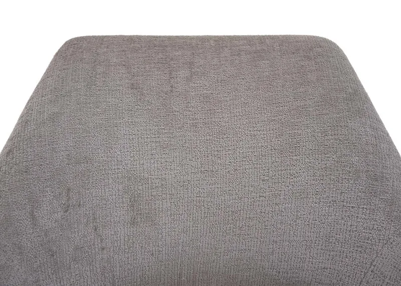 Chaise de salle à manger x1 rembourrée avec accoudoir rotatif en tissu taupe et métal 04_0006348