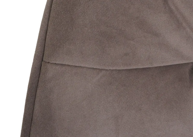 Chaise de salle à manger rembourrée avec accoudoir rotatif en métal tissu/textile marron 04_0006328