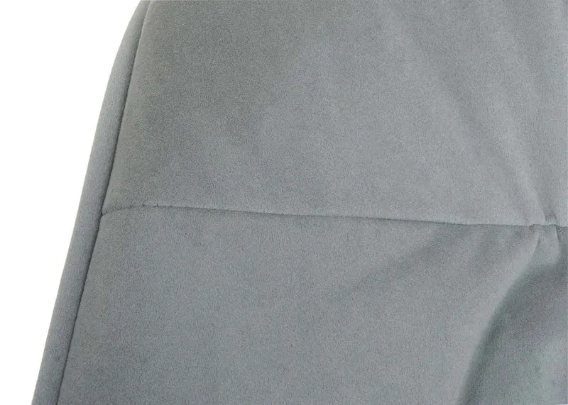 Chaise de salle à manger rembourrée avec accoudoir rotatif en métal tissu/textile gris clair 04_0006327