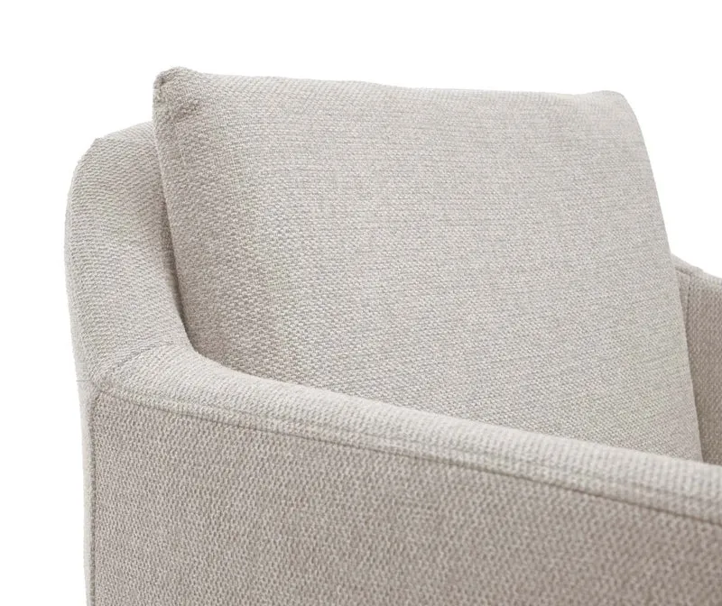 Chaise de salle à manger fauteuil assise et de dossier arrondies en tissu/textile crème beige 04_0006314