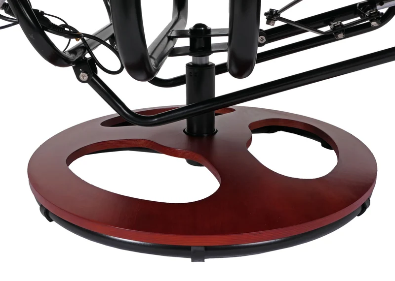 Fauteuil de relaxation avec fonction massage 8 points 5 niveaux d'intensité en PVC noir 04_0006383