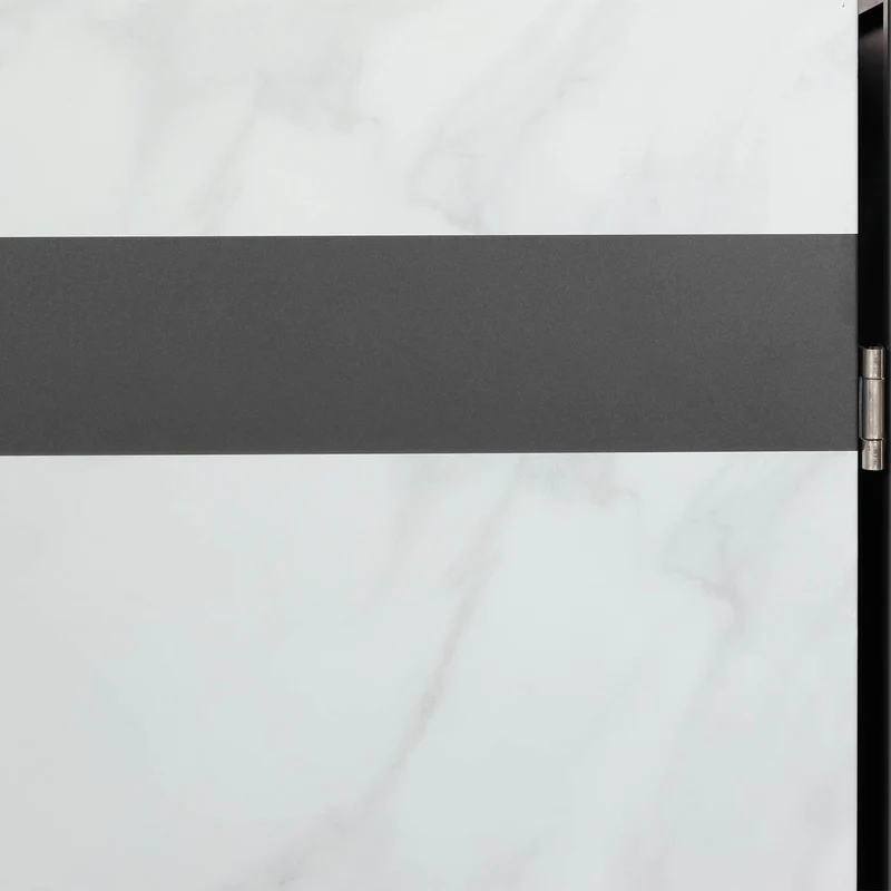 Abri poubelle pour une poubelle porte verrouillable aspect marbre anthracite clair 04_0005695