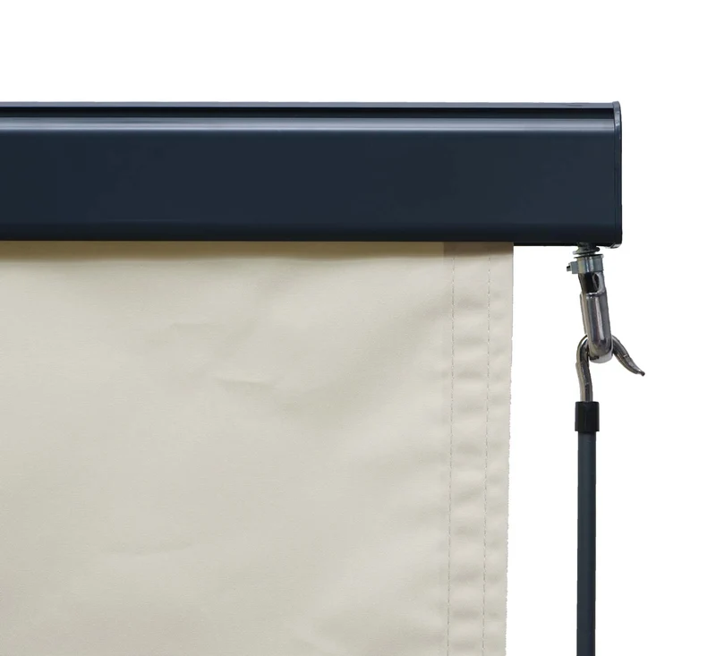 Store enrouleur de fenêtre uuvent vertical brise-vue protection UV 50 250 x 180 cm crème-beige 04_0005775