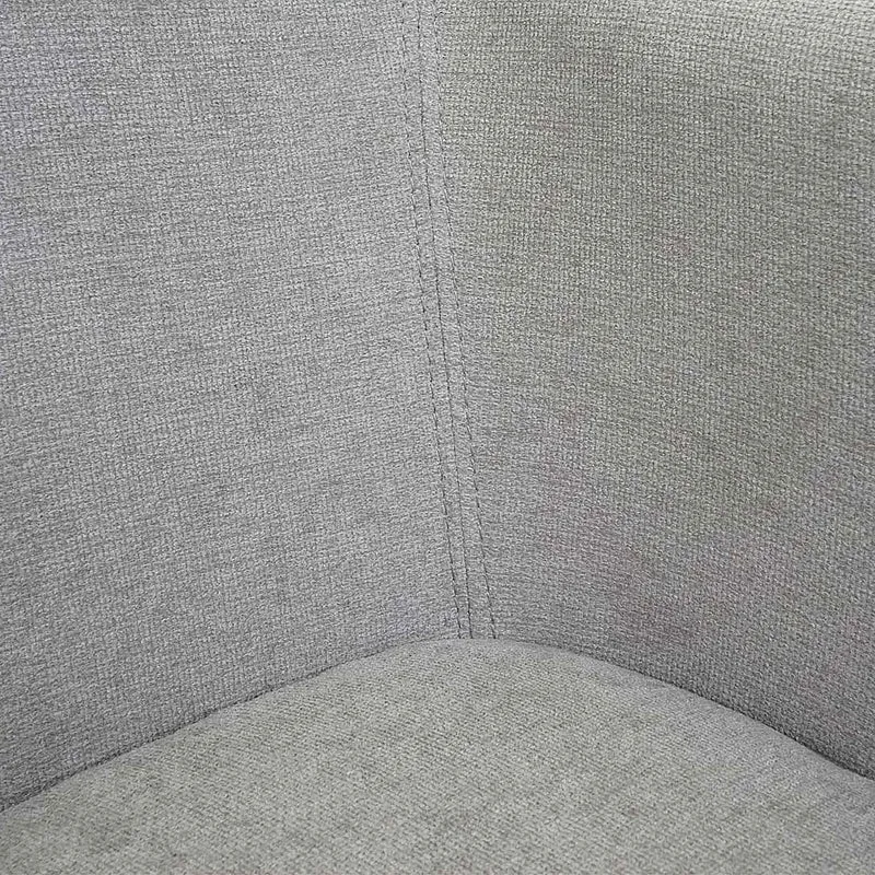 Banc de salle à manger canapé rembourré avec dossier et accoudoir en tissu gris 133 cm 04_0005866