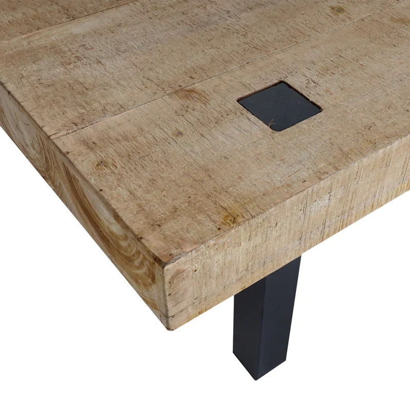 Banc de salle à manger banc de vestiaire industriel en bois massif 200 cm naturel 04_0005868