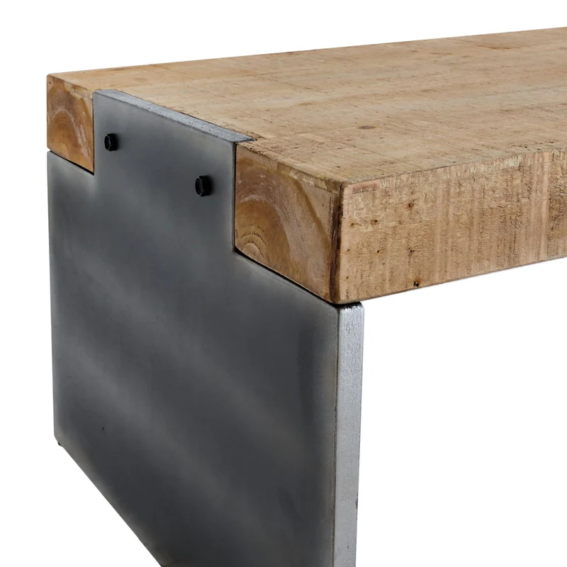 Banc de salle à manger banc de vestiaire industriel en bois massif 200 cm naturel 04_0005868