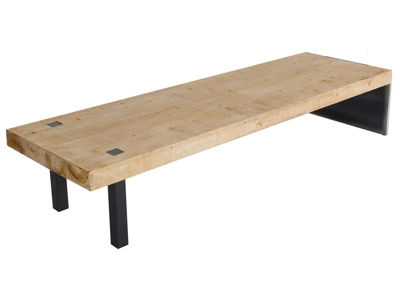Banc de salle à manger banc de vestiaire industriel en bois massif 200 cm naturel 04_0005868