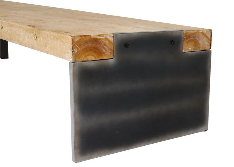 Banc de salle à manger banc de vestiaire industriel en bois massif 200 cm naturel 04_0005868