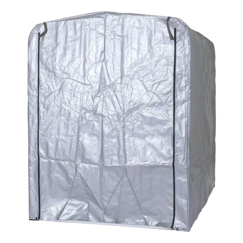 Abri de jardin en aluminium rangement divers extérieur protection uv imperméable 201x157x201 cm argenté 04_0005736