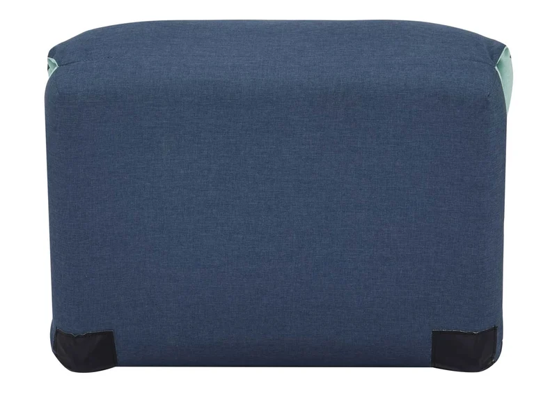 Matelas fauteuil-lit pliant fauteuil de relaxation dossier réglable tissu bleu clair - bleu foncé 04_0003096