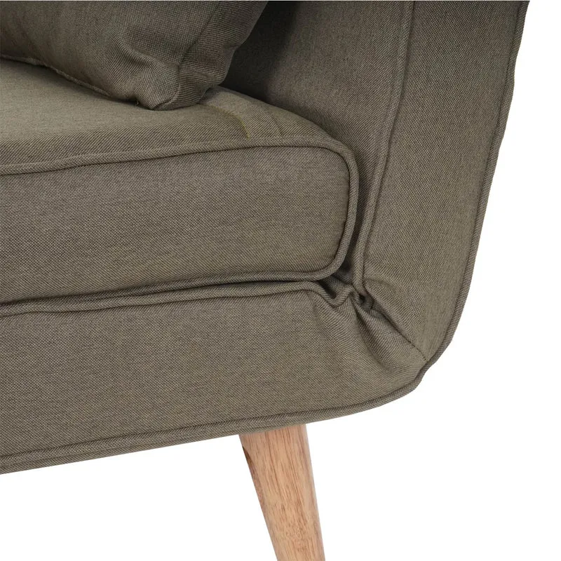 Fauteuil de couchage canapé-lit chaise fonctionnelle relaxation dimension 185x75 cm en tissu vert 04_0006257