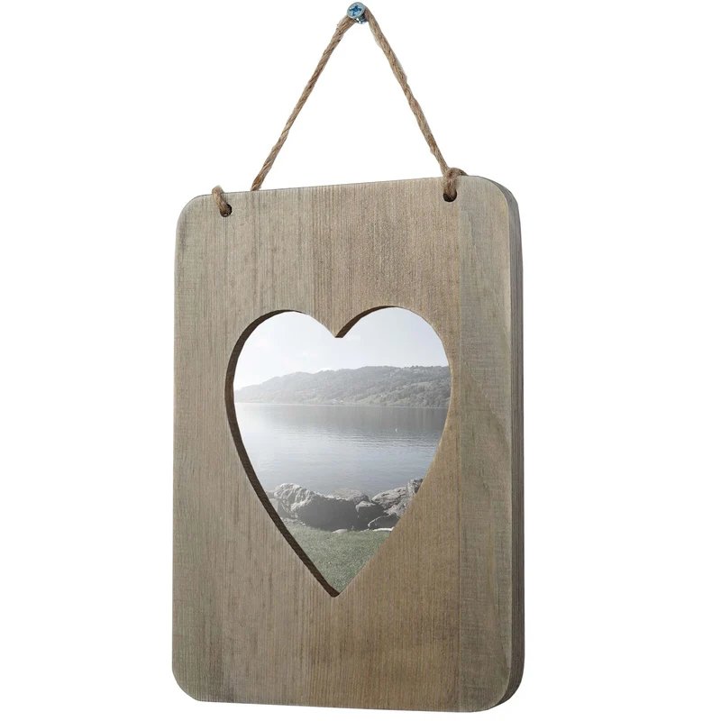 Cadre photo poisson-chat cadre photo cadre en bois cadre mural aspect shabby maison de campagne coeur 04_0006090