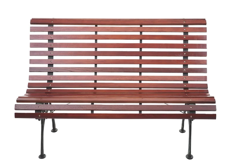 Banc de jardin avec dossier en bois marron 2 places 122 cm 22kg 04_0005833