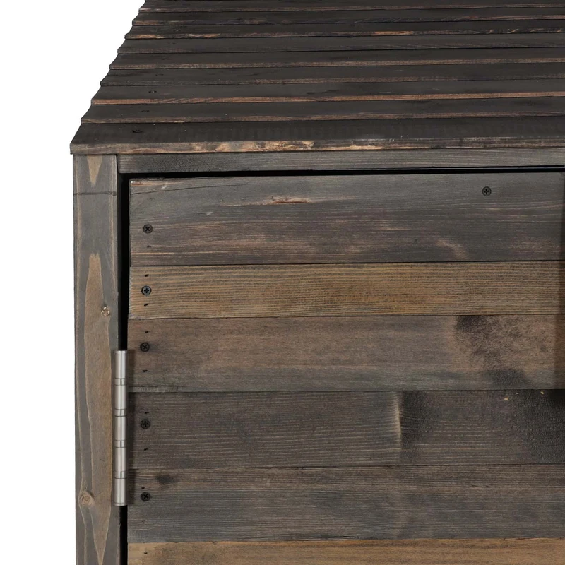 Abri de jardin armoire à outils vélo bûches rangement divers en bois teinté 180x250x93 cm gris anthracite 04_0005741
