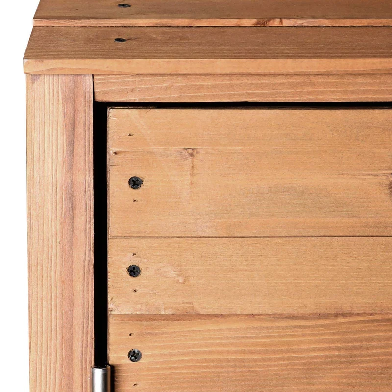 Abri de jardin armoire à outils vélo bûches rangement divers en bois teinté 180x250x93 cm couleur naturelle 04_0005740