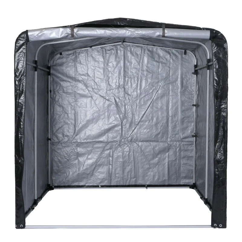 Abri de jardin en aluminium rangement divers extérieur protection uv imperméable 201x201x201 cm anthracite 04_0005734