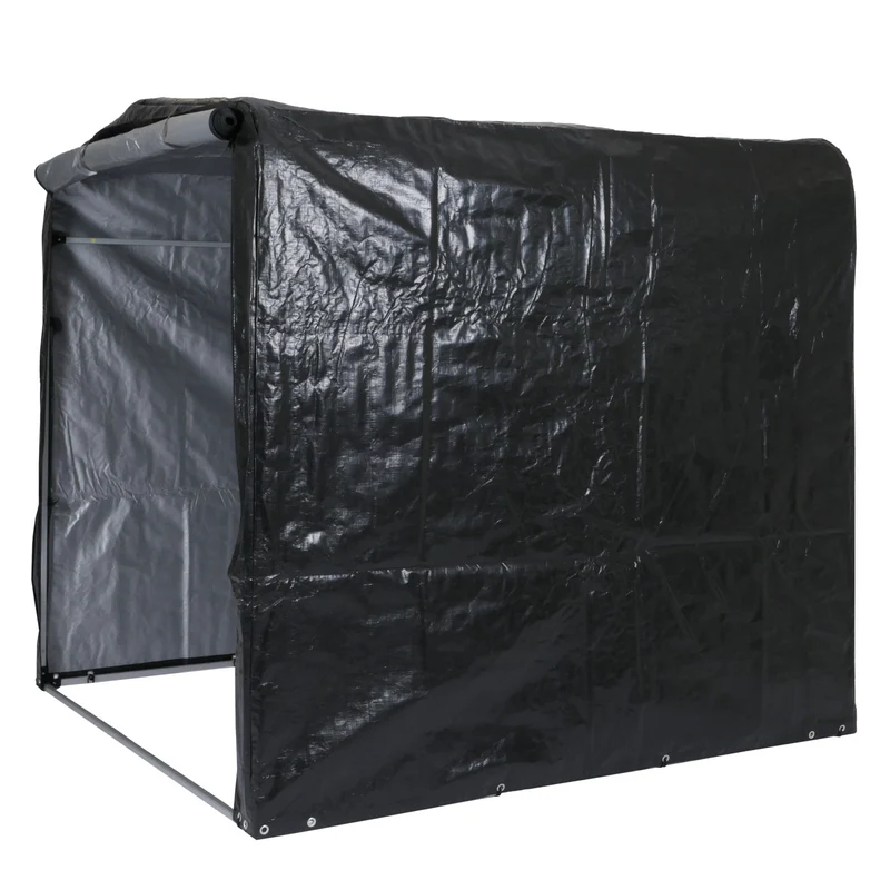 Abri de jardin en aluminium rangement divers extérieur protection uv imperméable 201x201x201 cm anthracite 04_0005734