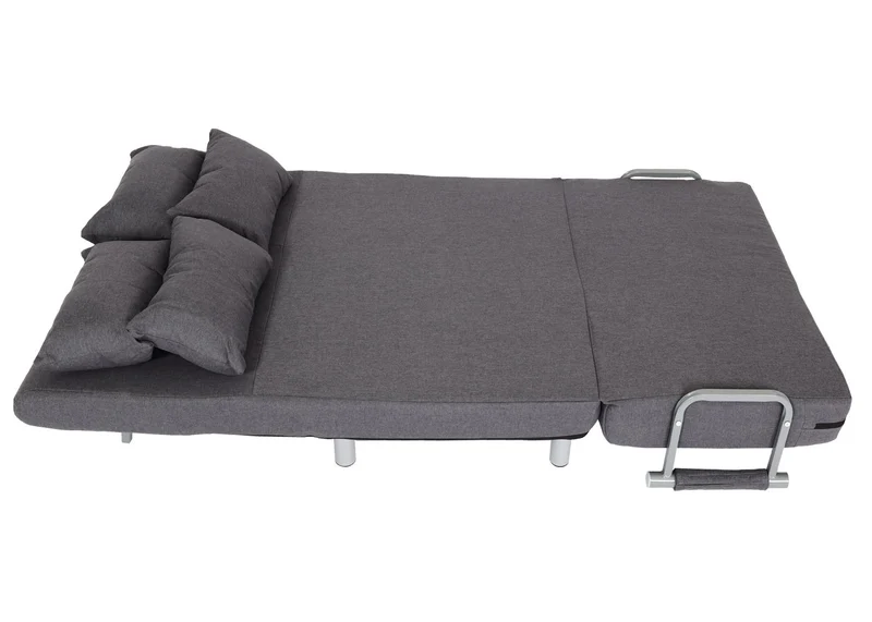 Fauteuil de couchage canapé-lit lit d'appoint relaxation surface de couchage 97x186 cm tissu gris foncé 04_0006260