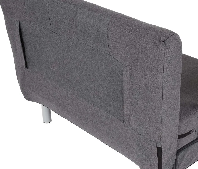Fauteuil de couchage canapé-lit lit d'appoint relaxation surface de couchage 97x186 cm tissu gris foncé 04_0006260