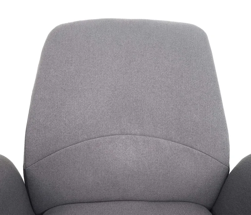 Chaise de bureau pivotante avec accoudoirs hauteur réglable en tissu gris 04_0006228