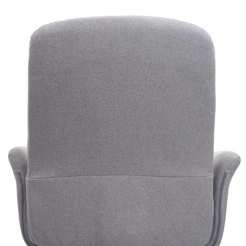 Chaise de bureau pivotante avec accoudoirs hauteur réglable en tissu gris 04_0006228
