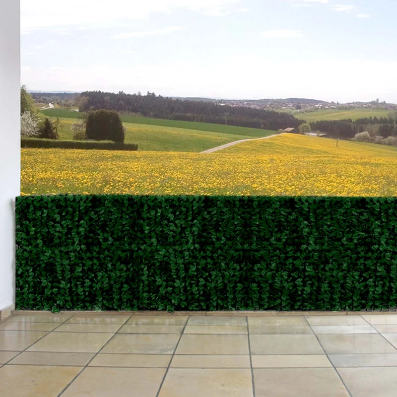Brise-vue pour balcon protection contre le vent pour clôture de balcon terrasse 500x100 cm feuille foncée 04_0005944