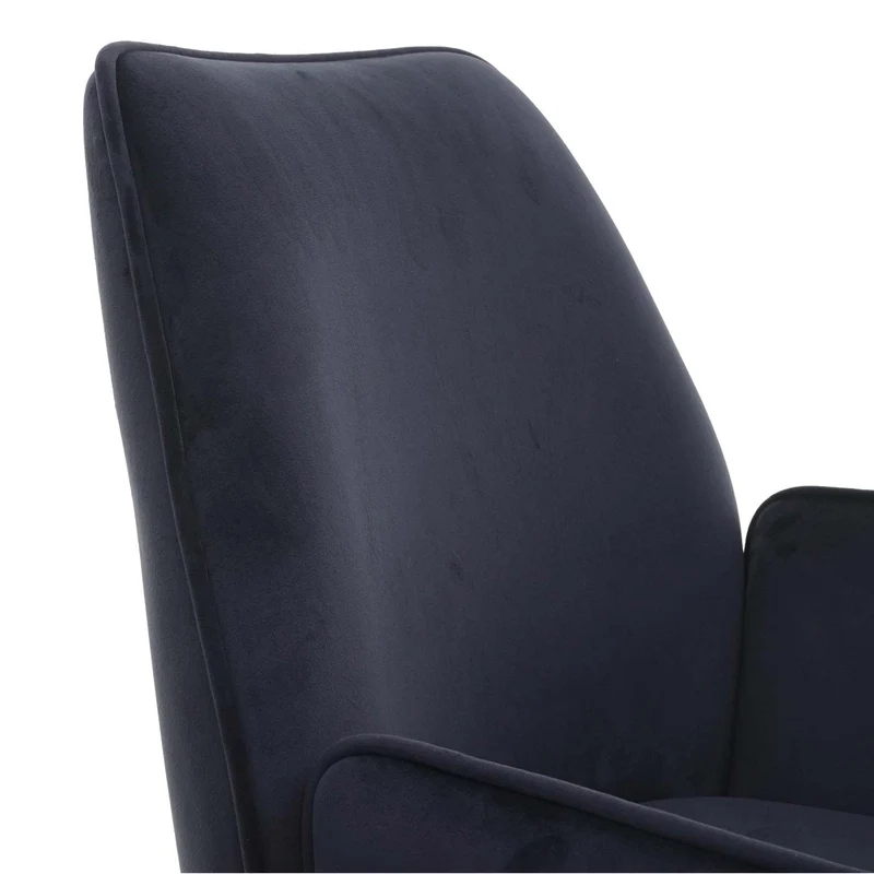 Lot de 6 chaises de salle à manger rotative avec accoudoirs en velours bleu anthracite cadre trépied noir 04_0000861