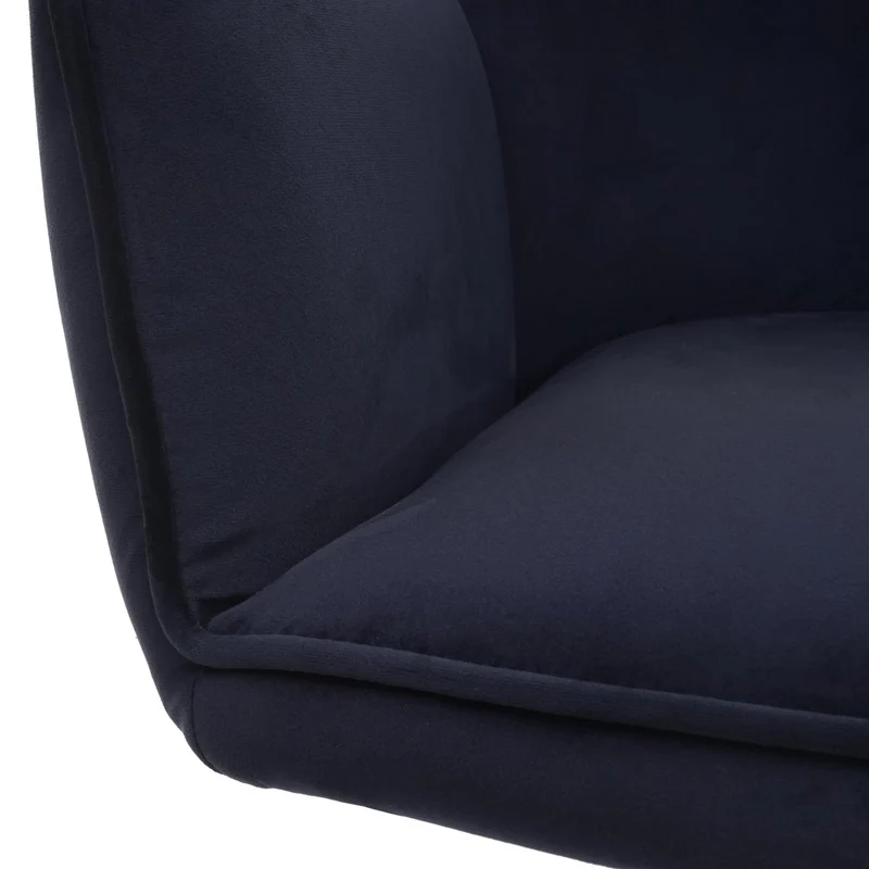 Lot de 6 chaises de salle à manger rotative avec accoudoirs en velours bleu anthracite cadre trépied noir 04_0000861