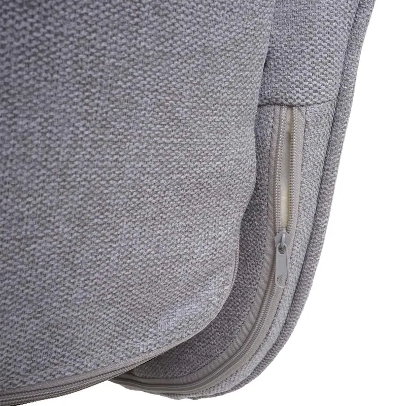 Fauteuil de relaxation TV avec repose-pieds design Chesterfield pivotant en tissu gris clair 04_0003104