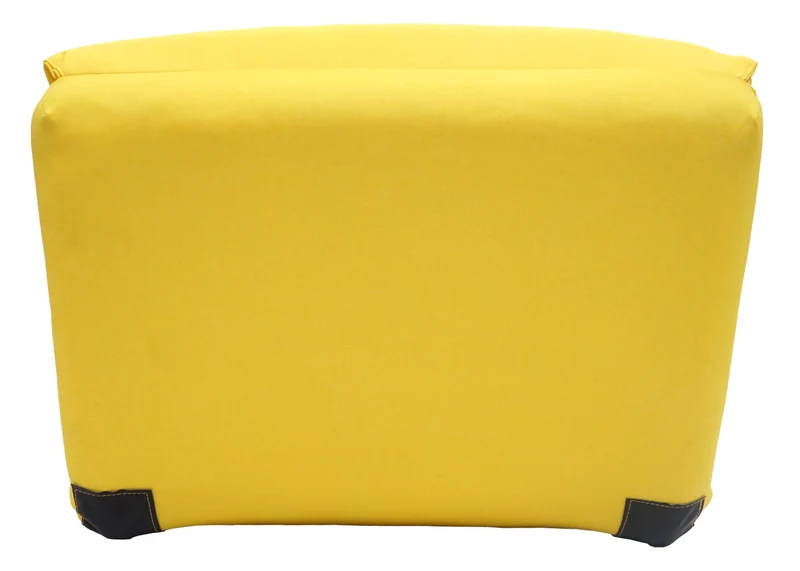 Canapé-lit polyvalent fonctionnelle pliante relaxation en tissu/textile jaune 04_0003098