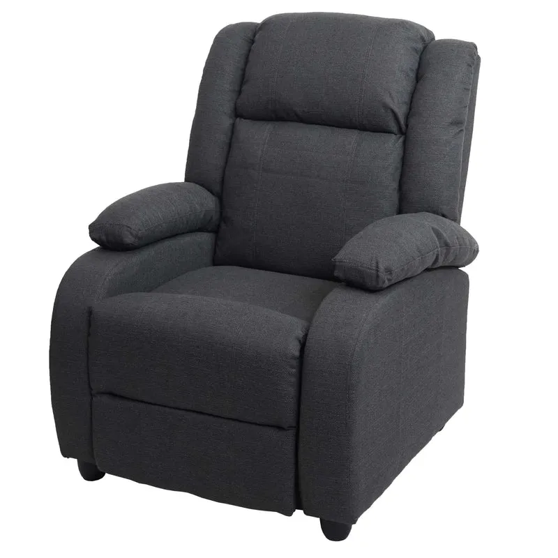 Fauteuil TV relaxation transat inclinable en tissu/textile gris foncé 04_0002012