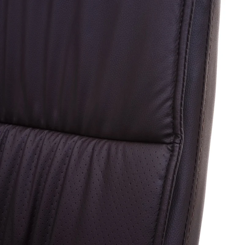 Fauteuil de bureau sans roulettes conférence chaise visiteur cantilever en PVC marron 04_0001924