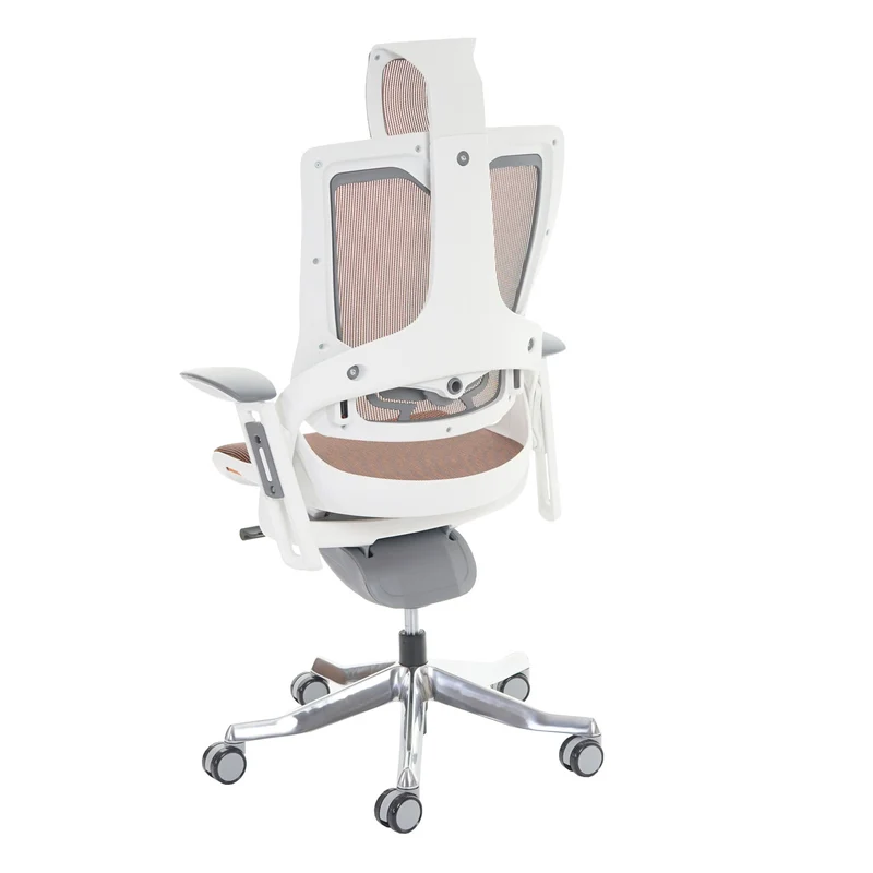 Fauteuil de bureau ergonomique pivotant inclinable avec appui-tête rembourrage/maille marron 04_0001895