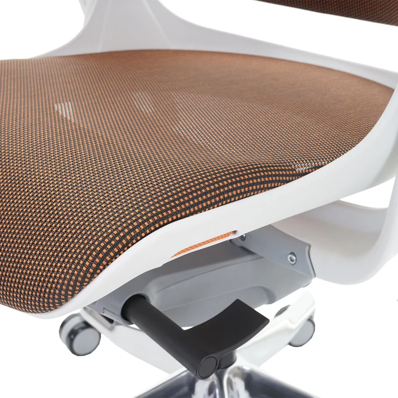 Fauteuil de bureau ergonomique pivotant inclinable avec appui-tête rembourrage/maille marron 04_0001895