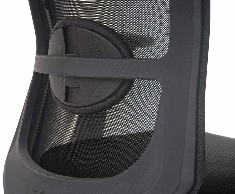 Chaise de bureau ergonomique fonction bascule avec accoudoirs en tissu mesh noir 04_0001889