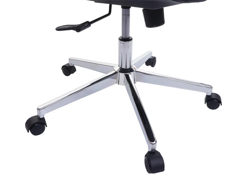 Chaise de bureau ergonomique pivotante avec accoudoirs en tissu mesh bleu-gris 04_0001884