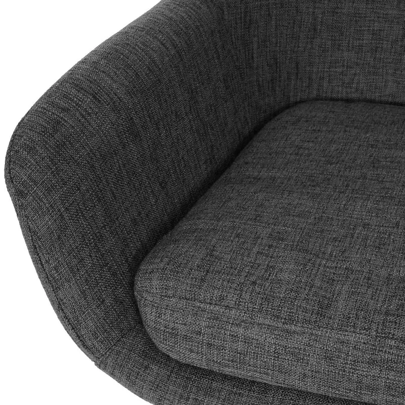 Tabouret de bar chaise comptoir x1 avec repose-pieds en tissu gris foncé 04_0005301