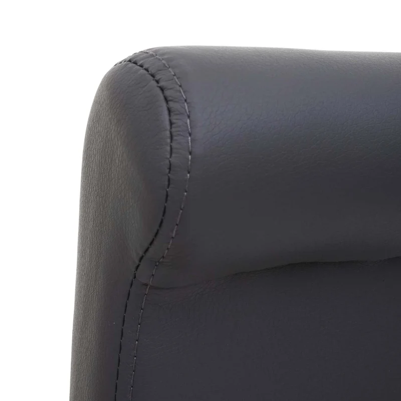 Tabouret de bar chaise haute x1 design classique avec repose-pieds en PVC gris mat pieds clairs 04_0005269