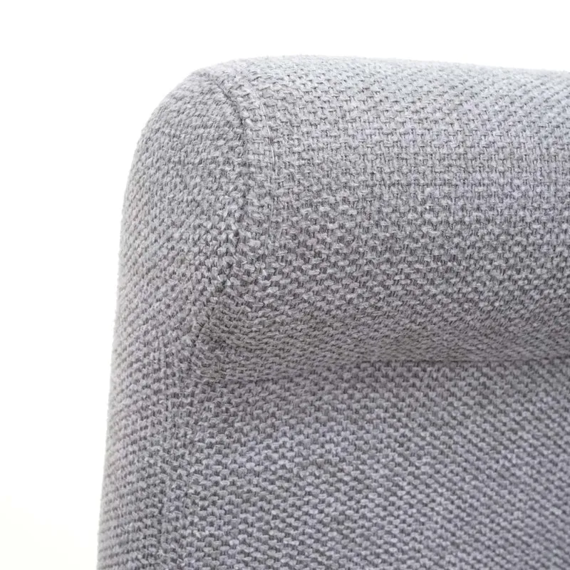 Tabouret de bar chaise de comptoir x1 avec repose-pieds design classique en tissu gris clair pieds clairs 04_0005267
