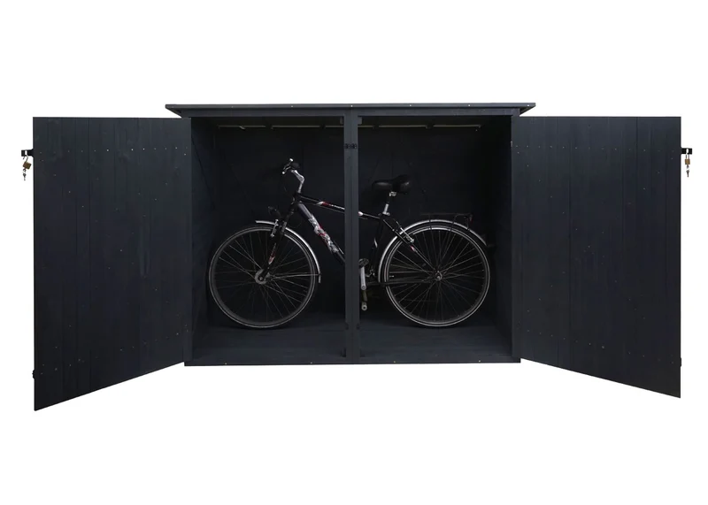 Garage à vélos pour 1 personne coffre abris à vélos verrouillable 152x184x98cm anthracite 04_0003206