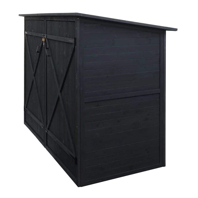 Garage à vélos pour 1 personne coffre abris à vélos verrouillable 152x184x98cm anthracite 04_0003206