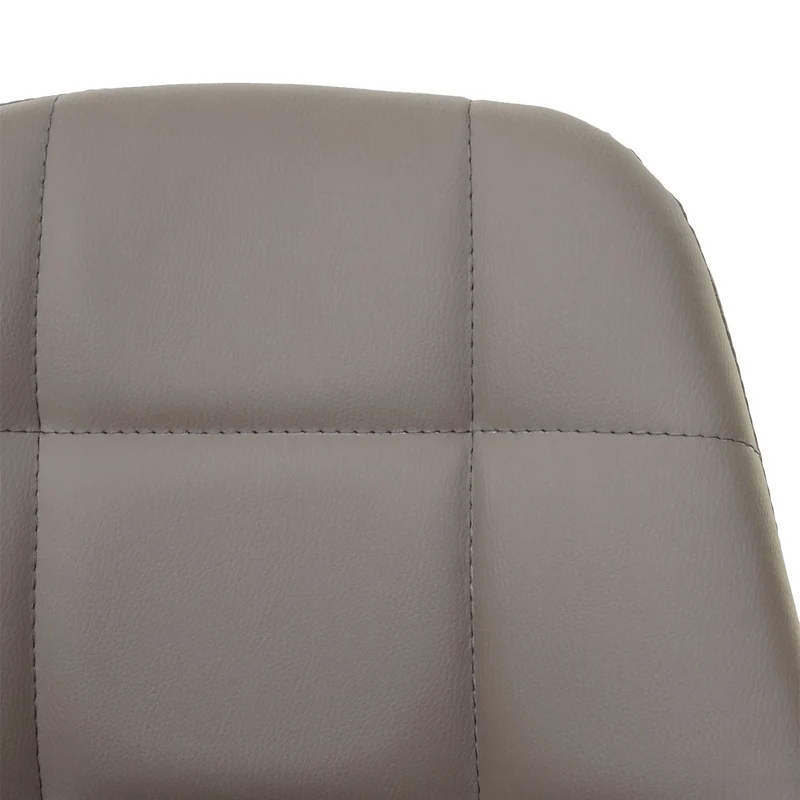 Chaise de salle à manger x1 pivotante design rétro PVC gris taupe piètement chromé 04_0002193