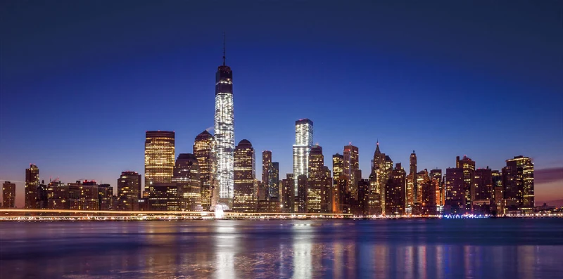Tableau image LED murale sur toile minuterie 100x50cm One World Trade Center 04_0003572