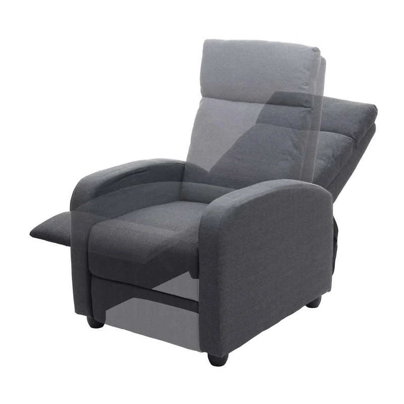 Fauteuil TV relaxation fonction d'inclinaison réglable tissu/textile gris clair 04_0002003