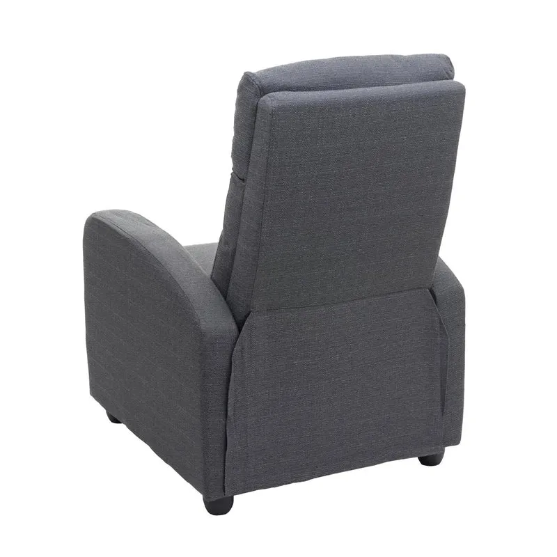 Fauteuil TV relaxation fonction d'inclinaison réglable tissu/textile gris clair 04_0002003