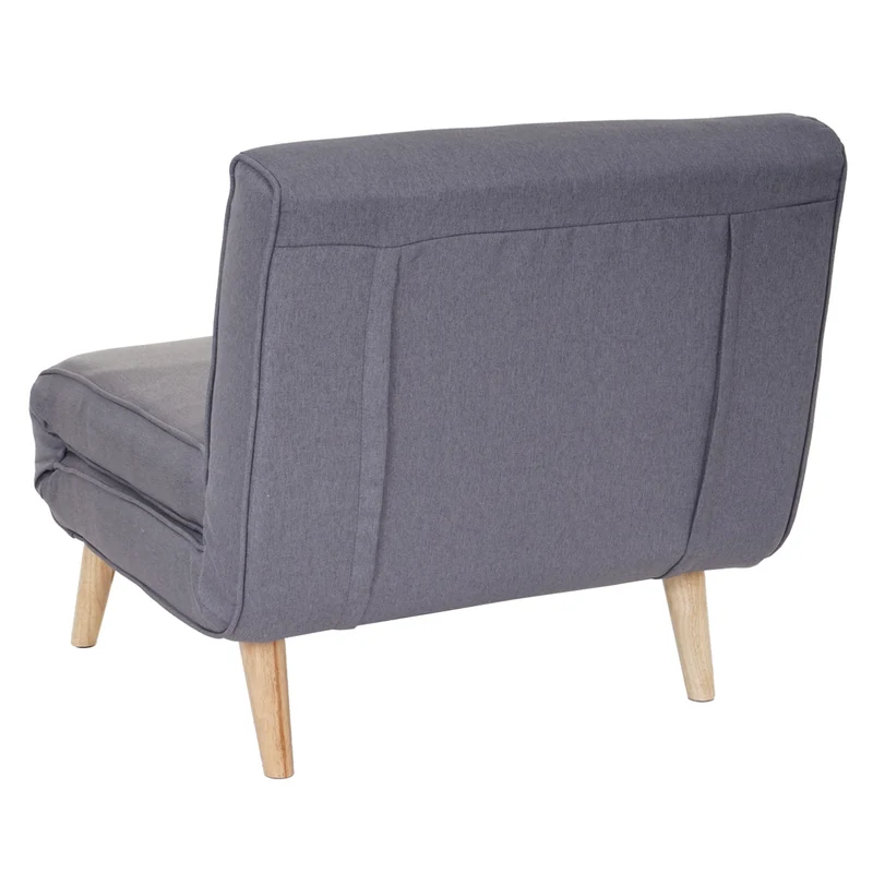 Canapé-lit fauteuil de couchage une personne fonctionnel relaxation pliant en tissu gris clair 04_0003095